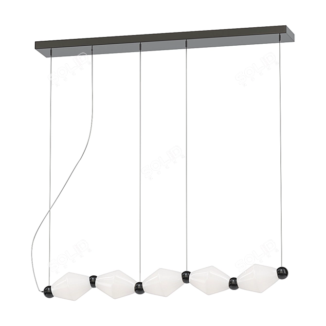 Elegant Chronos Suspension Lamp 3D model image 1