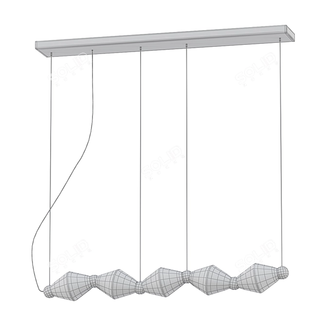Elegant Chronos Suspension Lamp 3D model image 2