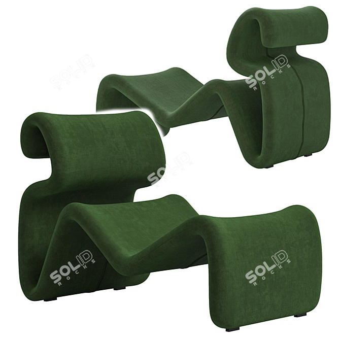 Ergonomic Etcetera Lounge Chair 3D model image 3