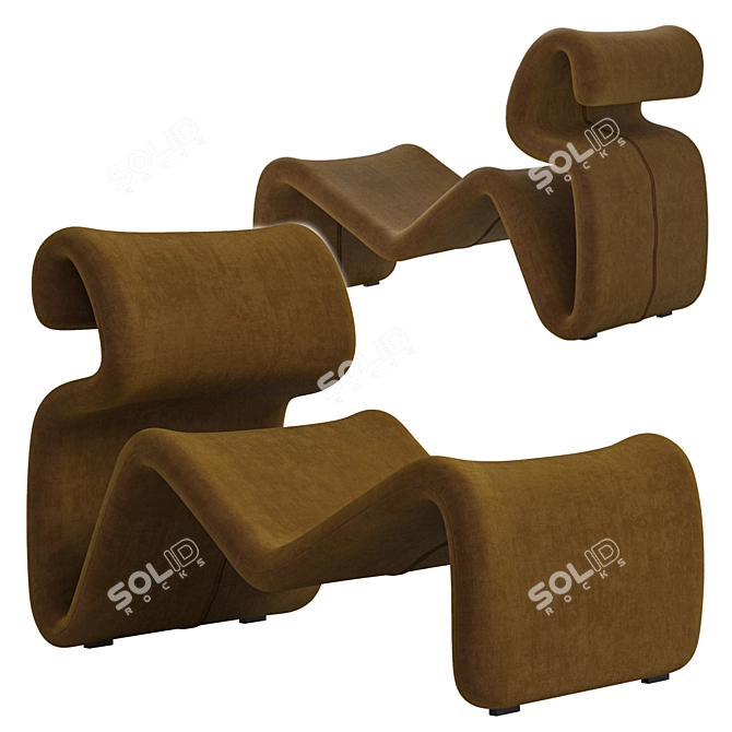 Ergonomic Etcetera Lounge Chair 3D model image 4