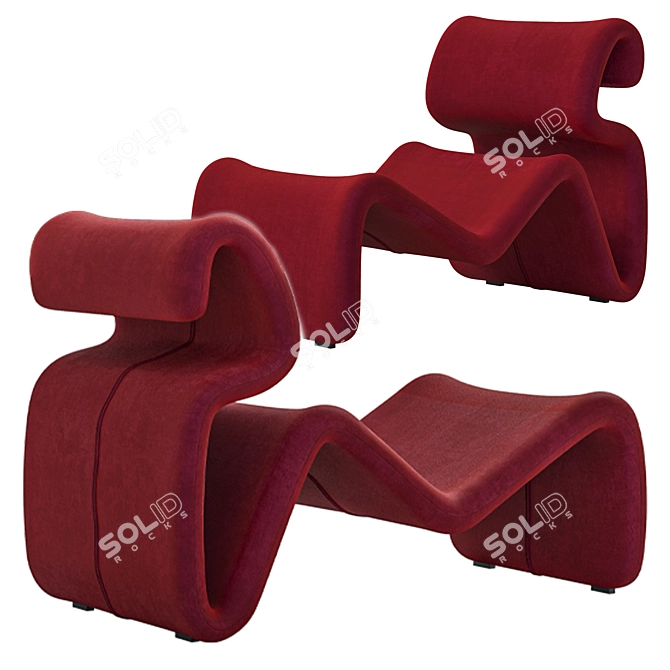 Ergonomic Etcetera Lounge Chair 3D model image 5