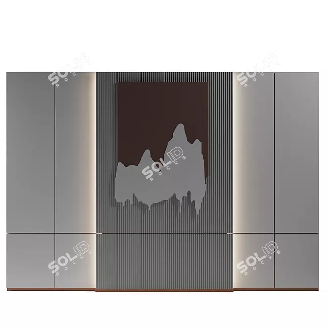 LED Illuminated Decorative Wall Panel 3D model image 3