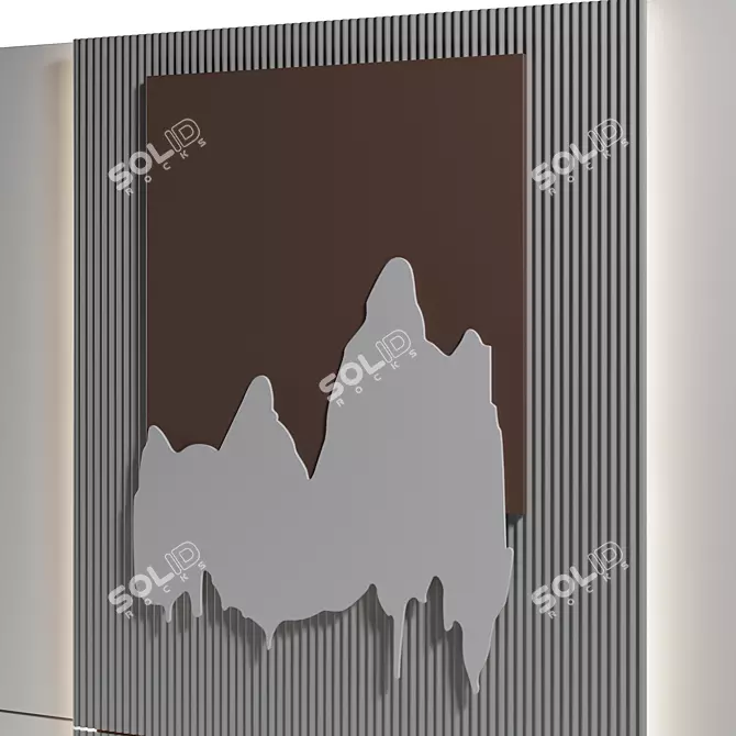 LED Illuminated Decorative Wall Panel 3D model image 4