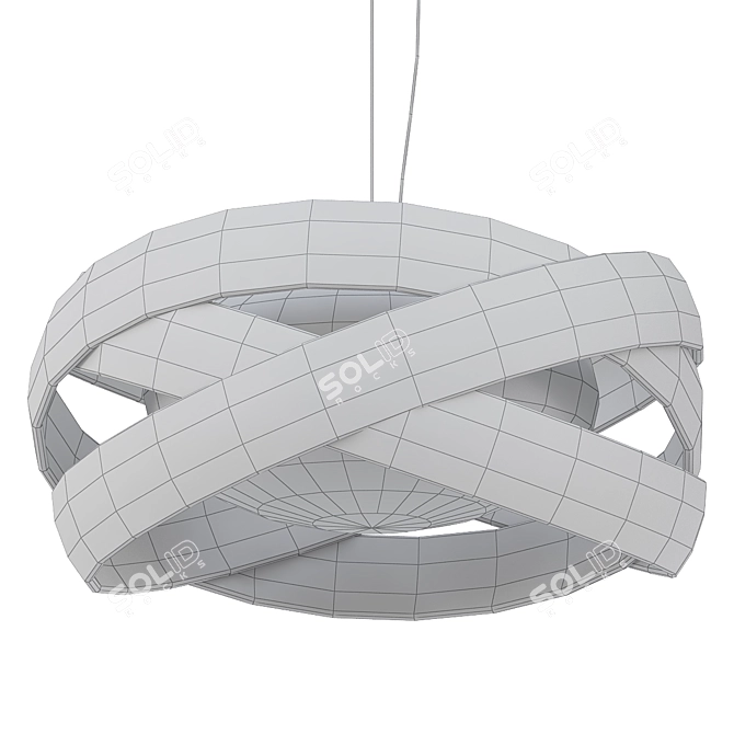 Sleek Modern Suspension Lamp 3D model image 2