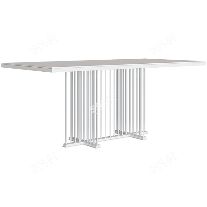 Homary Modern Rectangular Dining Table 3D model image 2