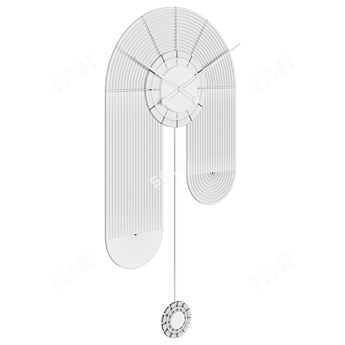 Title: Modern Large Wall Clock 3D model image 2