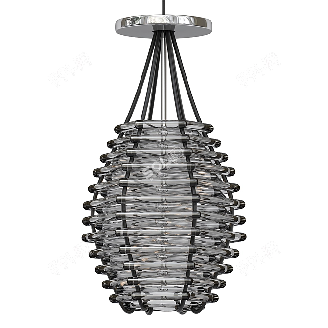 Diamond Basket Chandelier 3D model image 1