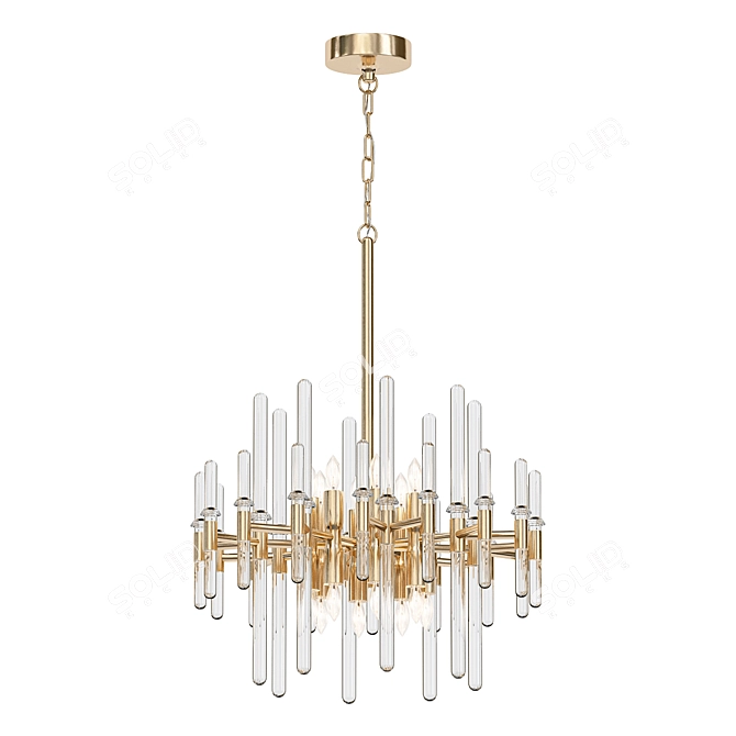 Luxxu Modern 8-Lamp Chandelier 3D model image 1