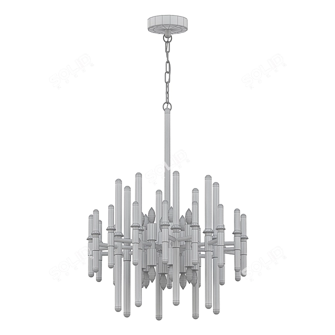 Luxxu Modern 8-Lamp Chandelier 3D model image 2