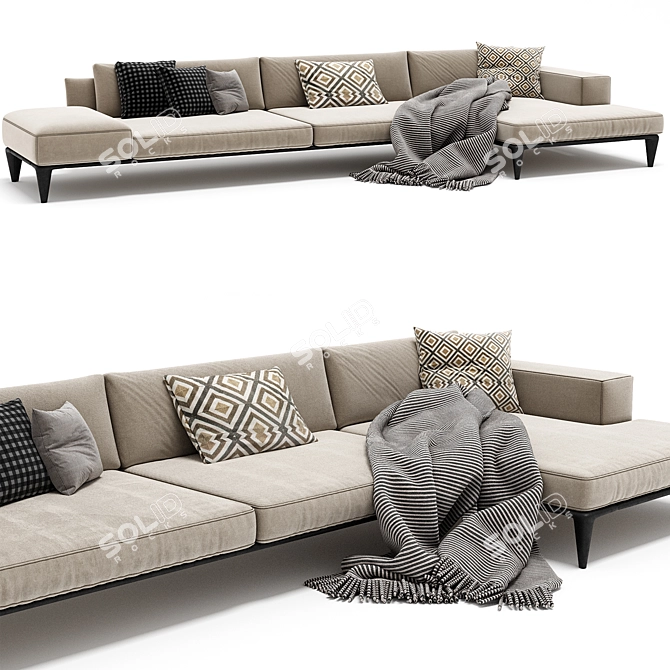 Modern Poliform Mondrian Sofa 3D model image 1