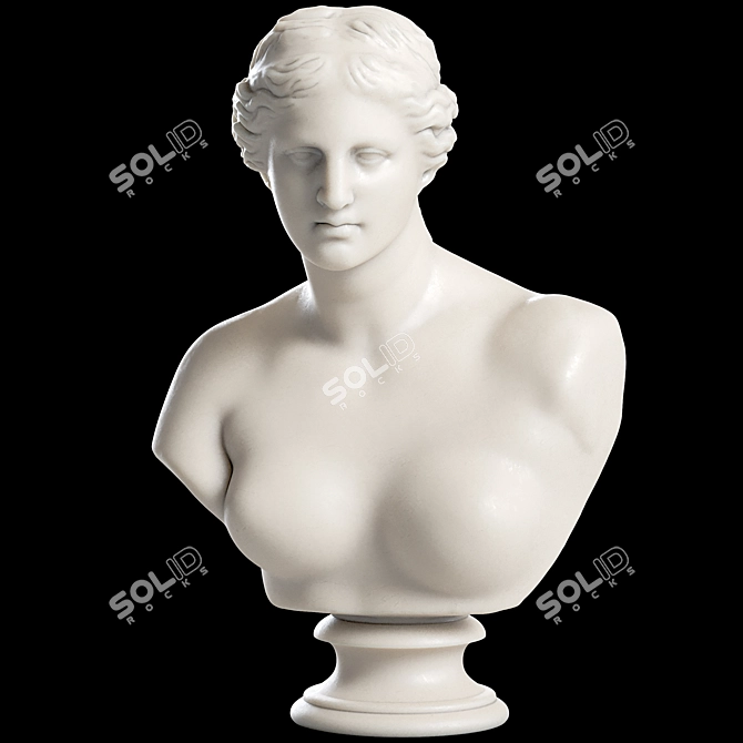 Venus De Milo Goddess Bust 3D model image 2