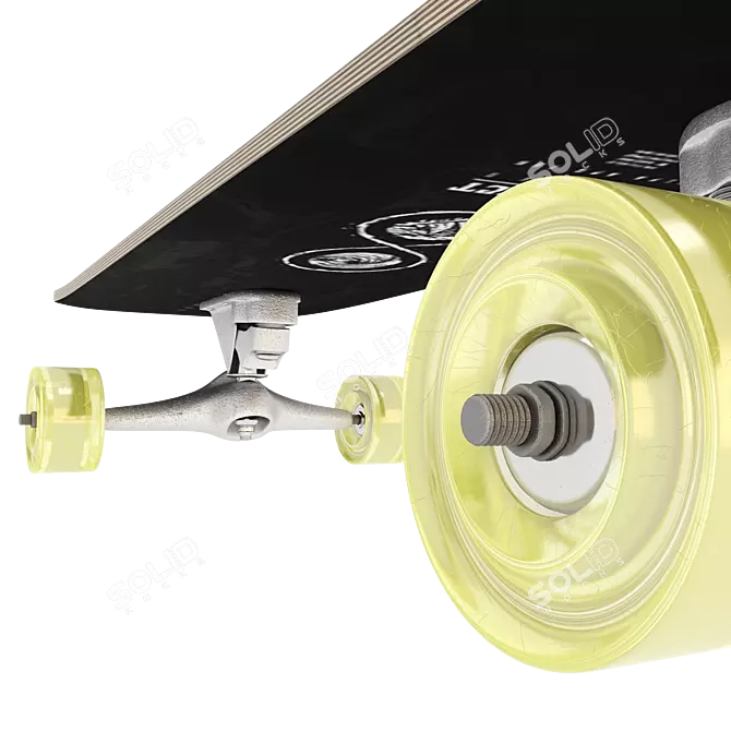 Pivoted Skateboard 3D Model 3D model image 4