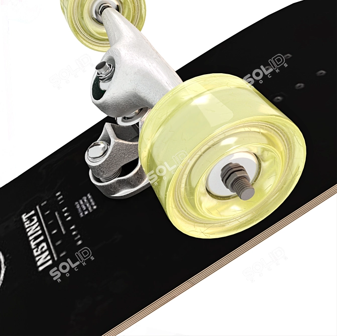 Pivoted Skateboard 3D Model 3D model image 10