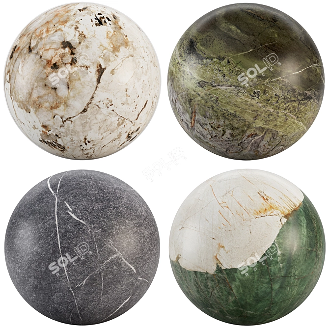 Luxury Marble Texture Collection 3D model image 1