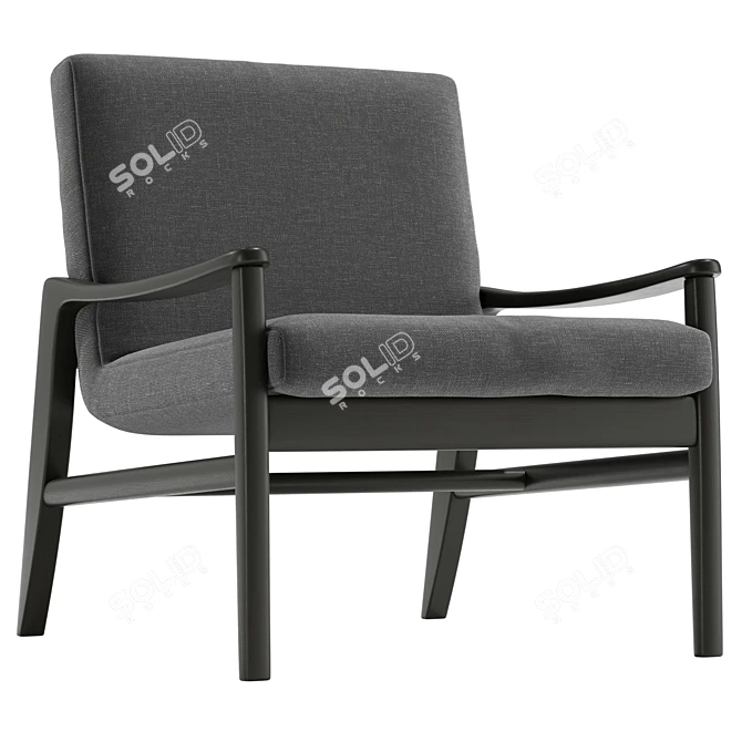 Modern Easy Chair UV-Unwrapped 3D Model 3D model image 1