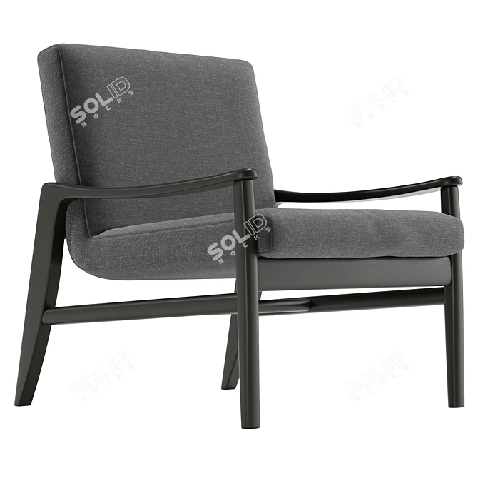 Modern Easy Chair UV-Unwrapped 3D Model 3D model image 3