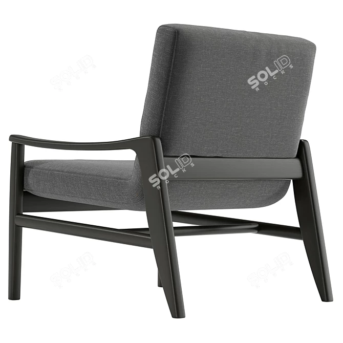 Modern Easy Chair UV-Unwrapped 3D Model 3D model image 4