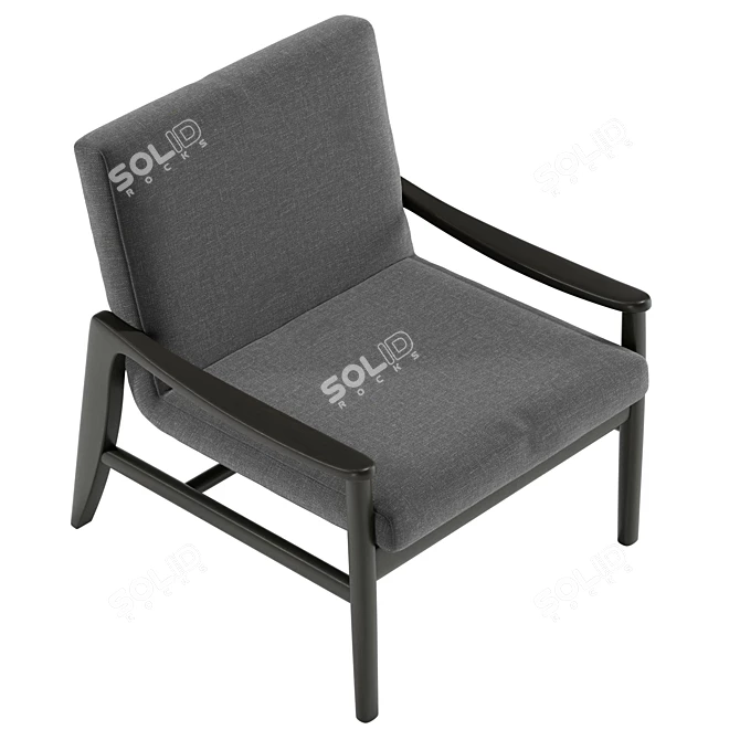 Modern Easy Chair UV-Unwrapped 3D Model 3D model image 5