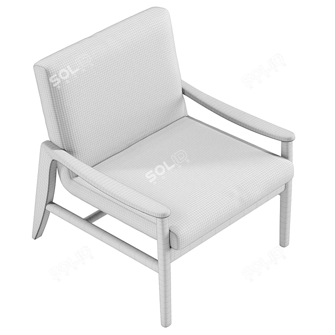 Modern Easy Chair UV-Unwrapped 3D Model 3D model image 6