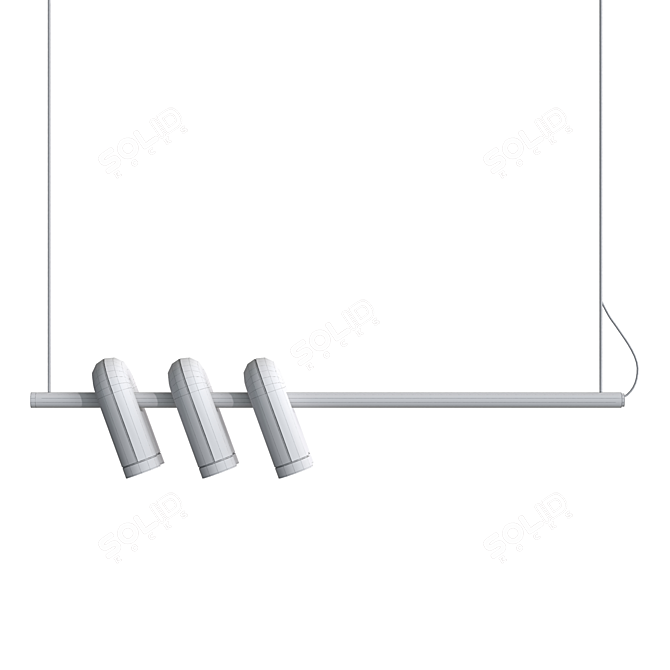 Sleek Fanny Long Design Lamp 3D model image 2