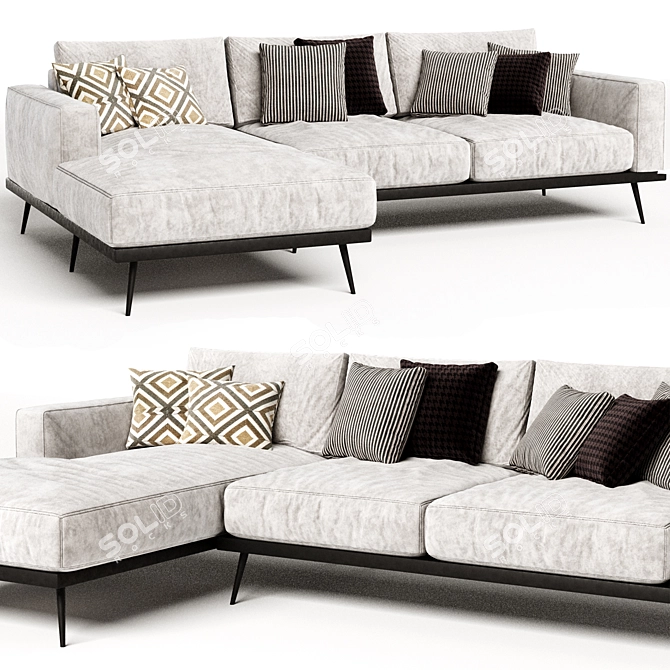 Modern Boconcept Carlton Sofa 3D Model 3D model image 1