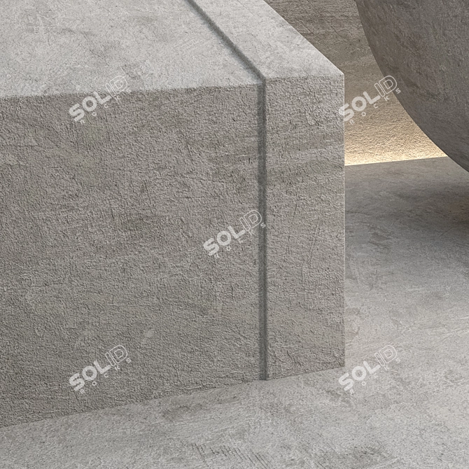 Seamless Plaster Material 21 Kit 3D model image 3