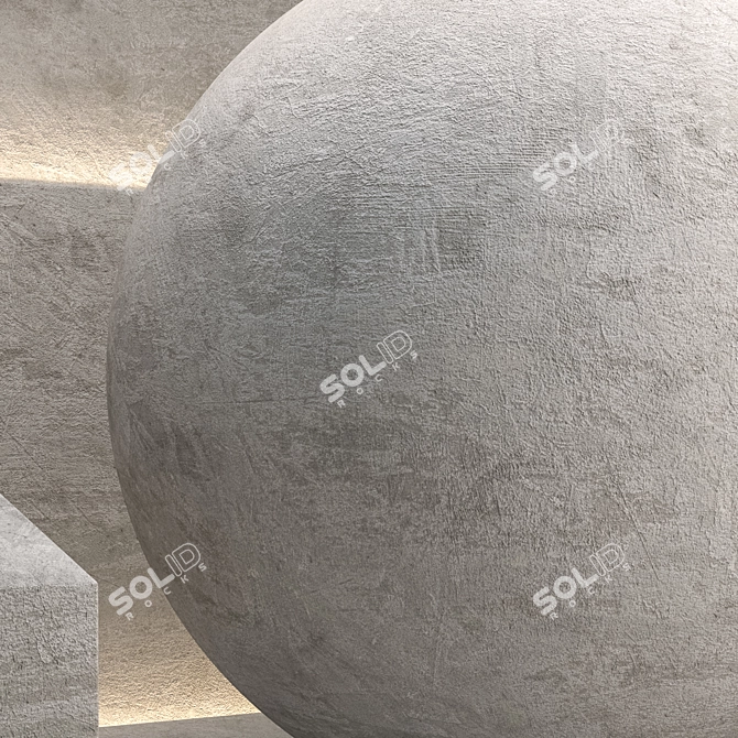 Seamless Plaster Material 21 Kit 3D model image 4