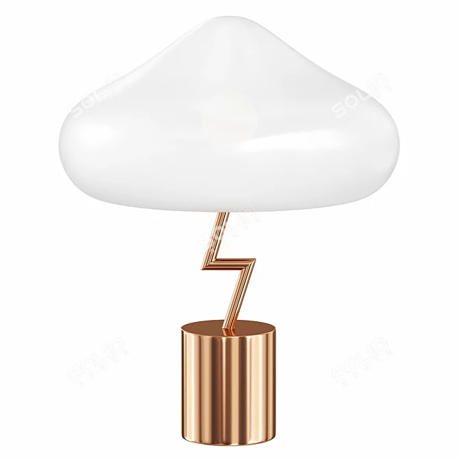 Modern Lightning Table Lamp 3D model image 1