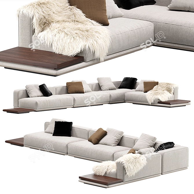 Sleek 2013 Minotti Modular Sofa 3D model image 1