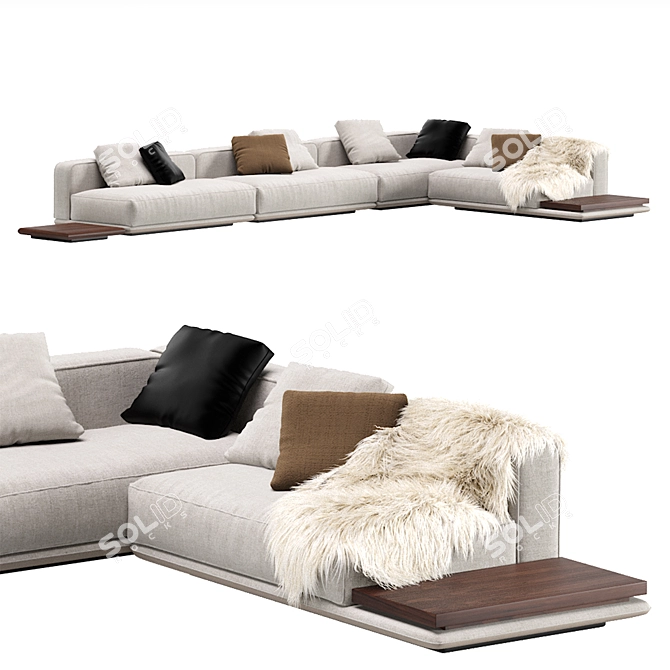 Sleek 2013 Minotti Modular Sofa 3D model image 3