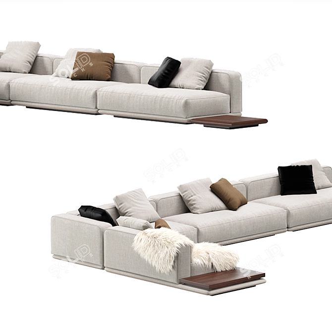 Sleek 2013 Minotti Modular Sofa 3D model image 6