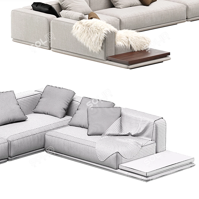 Sleek 2013 Minotti Modular Sofa 3D model image 7