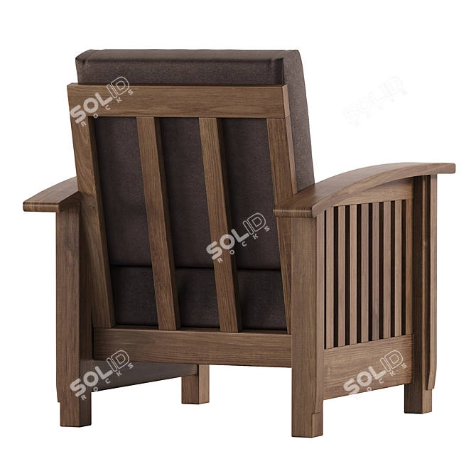 Posen Tufted Lounge Armchair 3D model image 4