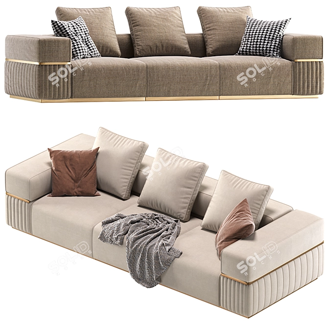 Modern Cordoba Sofa by Cazarina 3D model image 3