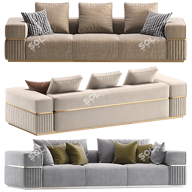 Modern Cordoba Sofa by Cazarina 3D model image 5