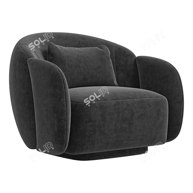 Elegant Modern Nice Armchair in 2014 3D model image 2