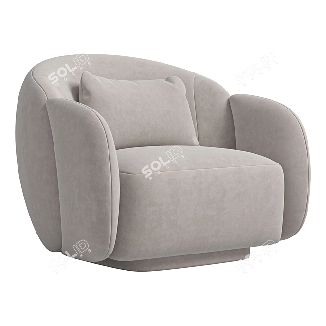 Elegant Modern Nice Armchair in 2014 3D model image 3