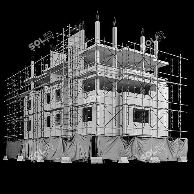 CraftTech Modular Structure Pack 3D model image 5