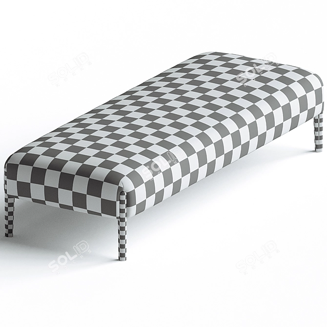 Modern Backless Bench Seating Offered 3D model image 4