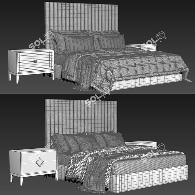 Modern ARONA Bed for Home 3D model image 3