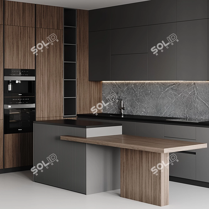 Modern Kitchen 2015 Design 3D model image 4