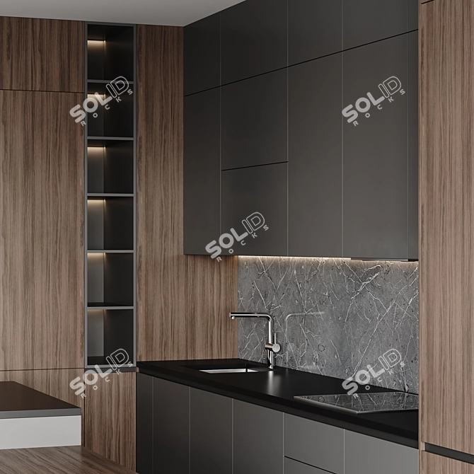 Modern Kitchen 2015 Design 3D model image 5