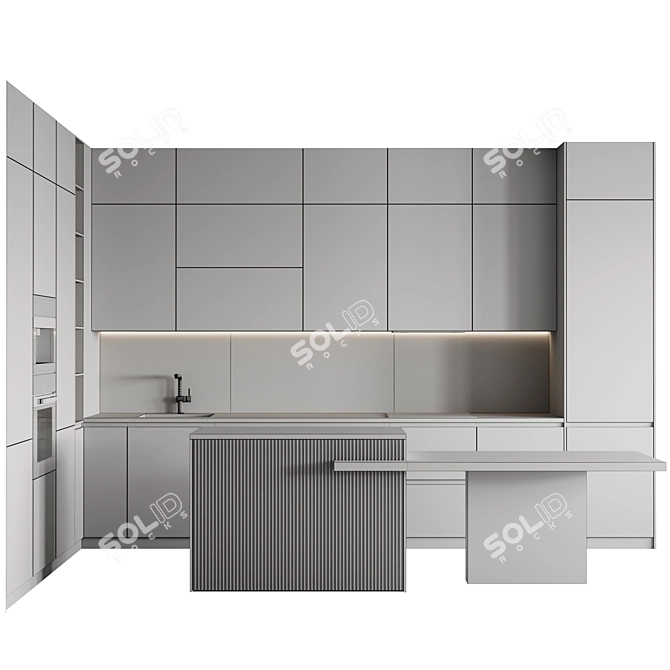 Modern Kitchen 2015 Design 3D model image 6