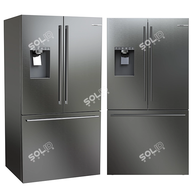 Bosch 3D Refrigerator Models Collection 3D model image 2