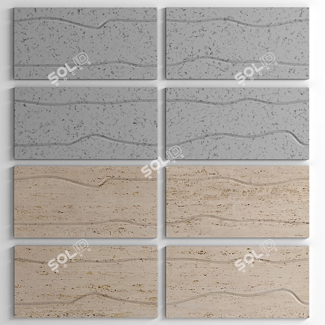 Luxury Marble Wall Tiles, 600x300mm 3D model image 1