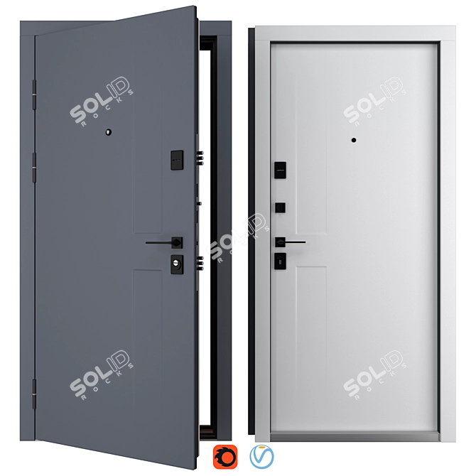 Vista (Abvehr) Metal Entry Door 3D model image 1