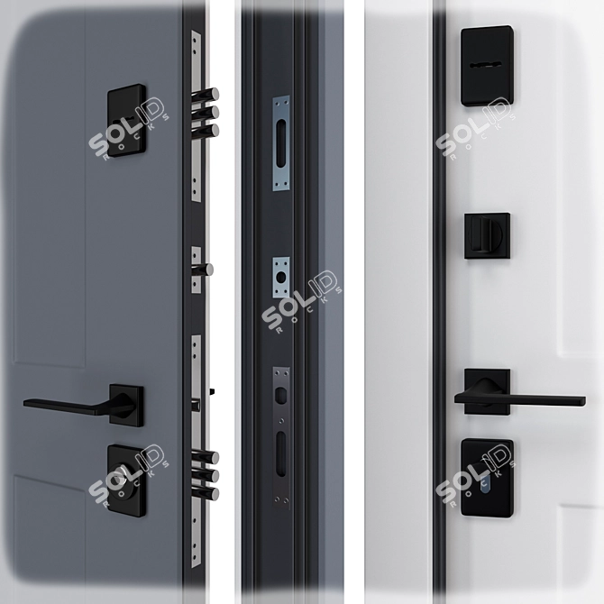 Vista (Abvehr) Metal Entry Door 3D model image 2