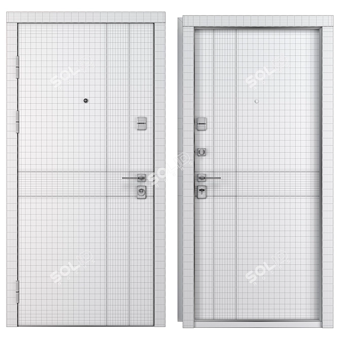Vista (Abvehr) Metal Entry Door 3D model image 4