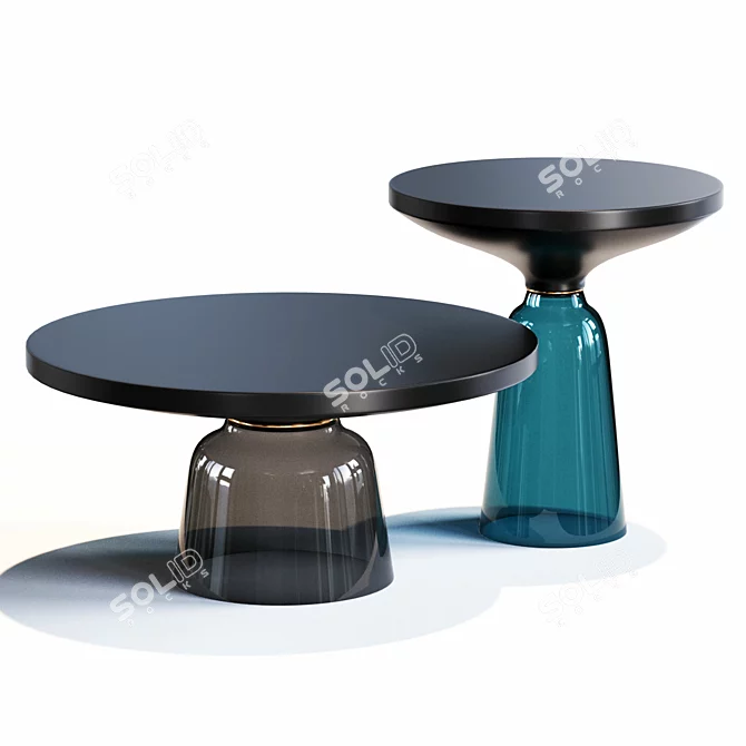 Elegant Bell Coffee Table Icon 3D model image 1