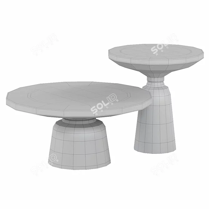 Elegant Bell Coffee Table Icon 3D model image 2